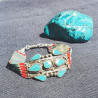Bracelet Yaka Haddi en turquoise et corail