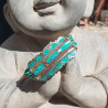 Bracelet manchette en pierres turquoises