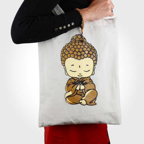 Tote bag en coton - Bébé bouddha