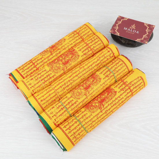 Paquet de 5 banderoles tibétaines - 22x20 cm - 2,20 m