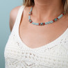 Collier tibétain "Lobsang" en turquoise et corail