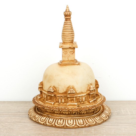 Stupa de bodnath en résine de 17,5 cm de hauteur