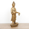 Statue de bouddha debout en laiton dorée - 28cm