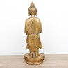 Statue de bouddha debout en laiton dorée - 28cm