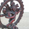 Sculpture de Shiva dansant en résine rouge - 14 cm