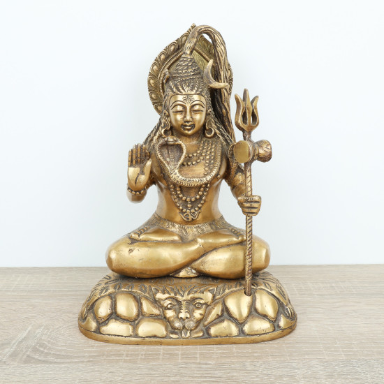 Statue de Shiva en laiton - 26 cm - 3,63 kg