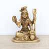 Statuette de Shiva à 4 bras en laiton - 7,5 cm