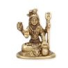 Statuette de Shiva à 4 bras en laiton - 7,5 cm