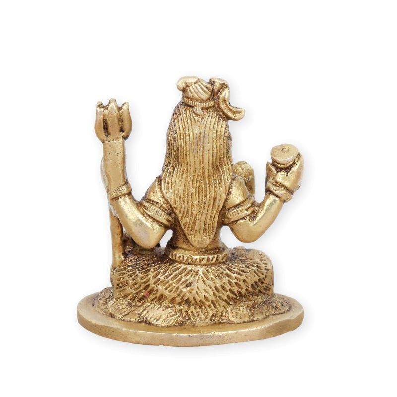 Statuette de Shiva à 4 bras en laiton - 7,5 cm