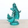 Statue Tara debout en résine verte - 12,5 cm