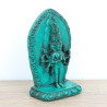 Statuette d’Avalokiteshvara en résine verte - 12,5 cm