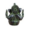 Statuette de Ganesh en laiton noir et or - 11,5 cm