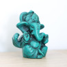 Figurine de Ganesh en résine verte - 6 cm