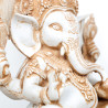 Statue Ganesh extérieur en résine blanche - 23 cm