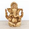 Ganesh sculpture en résine de couleur crème - 12 cm