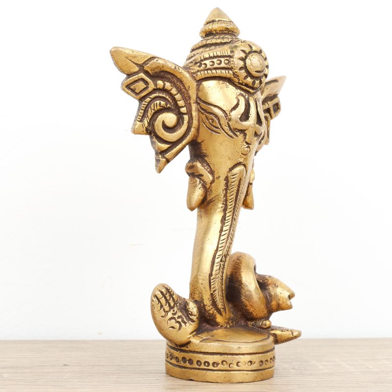 Statuette du dieu éléphant Ganesh en laiton - 12 cm