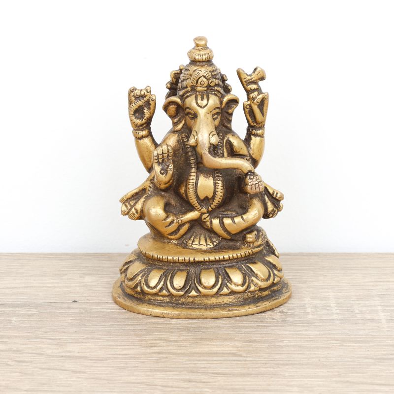 Ganesha statuette indienne en laiton - 9 cm