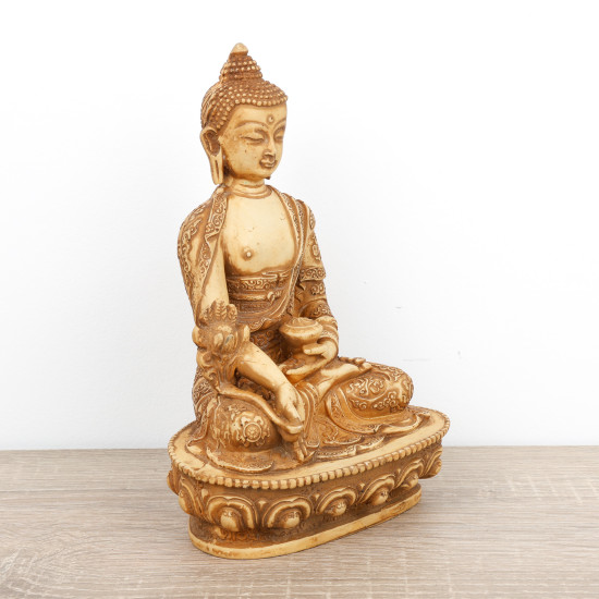 Statue du Bouddha Bhaishajyaguru en resine - 19 cm