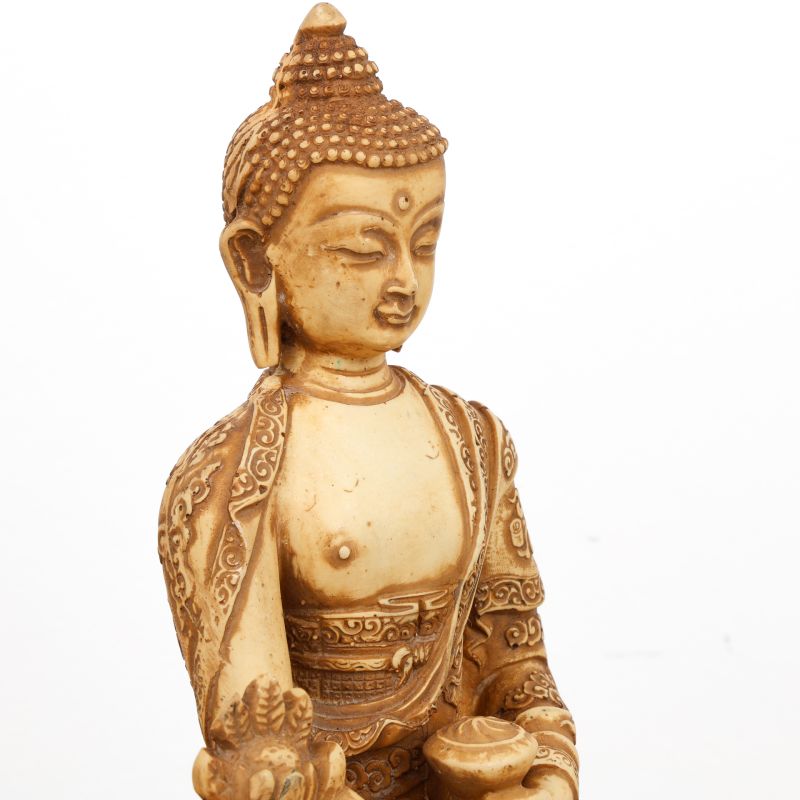 Statue du Bouddha Bhaishajyaguru en resine - 19 cm