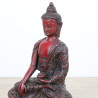 Sculpture du Bouddha assis en résine - mudra Bhumisparsha - 21 cm