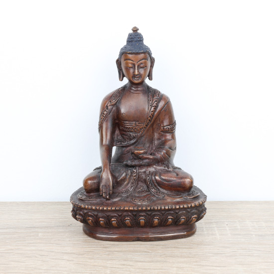 Statue Bouddha Shakyamuni pour déco intérieur - 15 cm