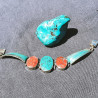 Bracelet Sano Sundarata en turquoise et corail