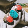 Bracelet Sano Sundarata en turquoise et corail