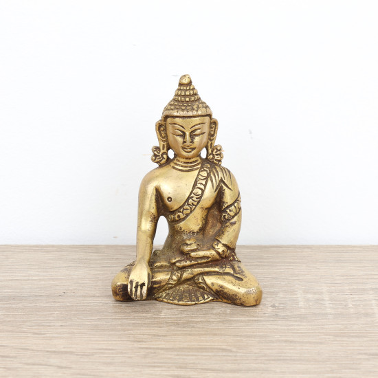 Statuette du Bouddha Gautama en laiton - 8 cm