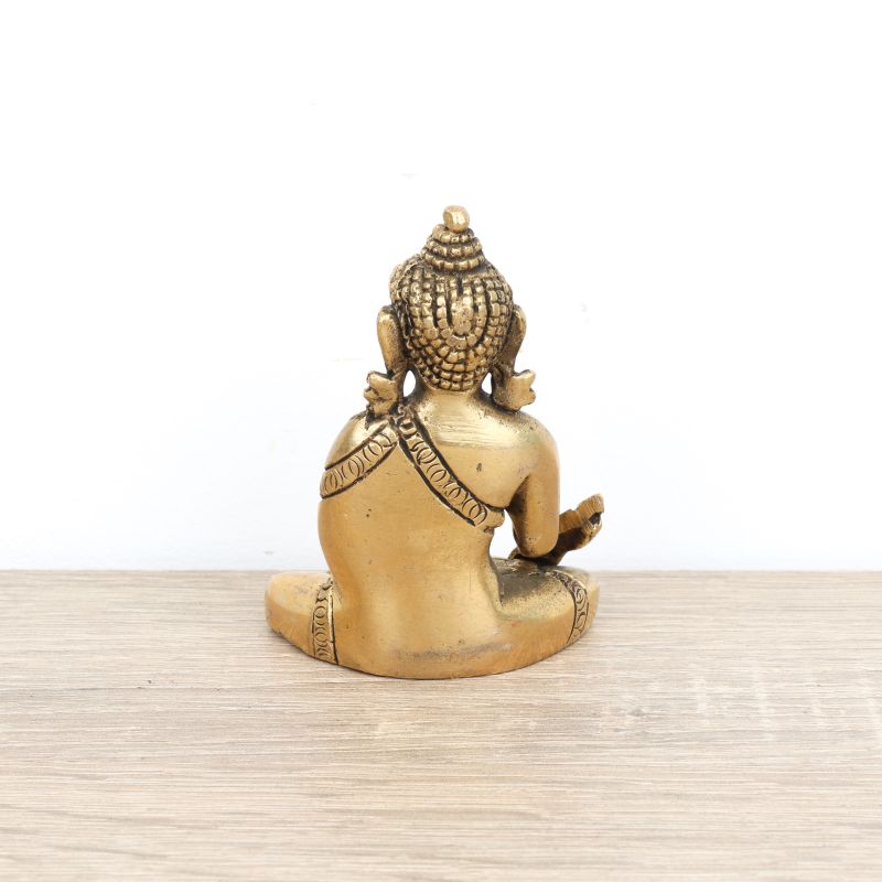 Statuette du Bouddha médecine en laiton - 8 cm