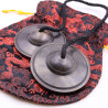 Cymbales tibétaines 7 métaux noires - 80 mm - 426 gr