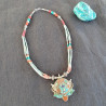 Kunsang - Collier tibétain en turquoise et corail - Colliers tibétains Kunsang - Collier tibétain en turquoise et corail - Colliers tibétains
