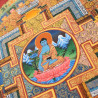 Mandala tibétain Kalachakra et Bouddha médecine