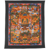 Thangka tibétain de la vie de Bouddha