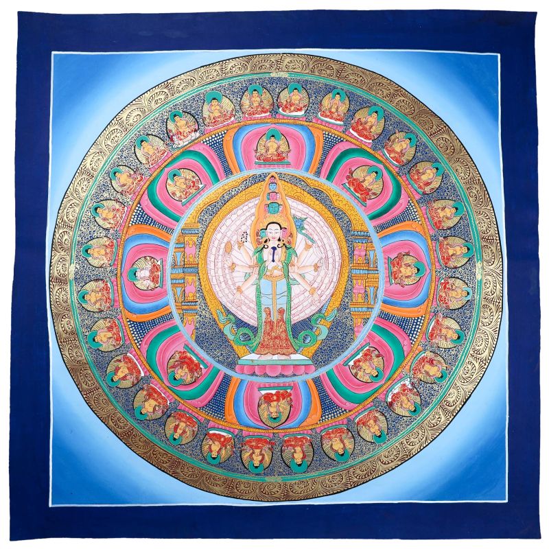 Thangka tibétain Avalokiteshvara