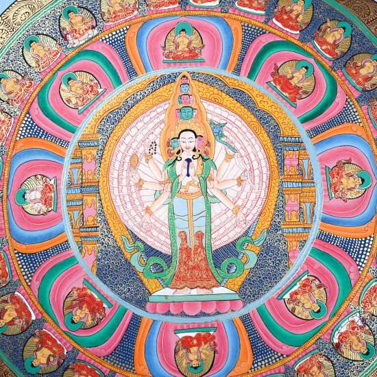 Thangka tibétain Avalokiteshvara