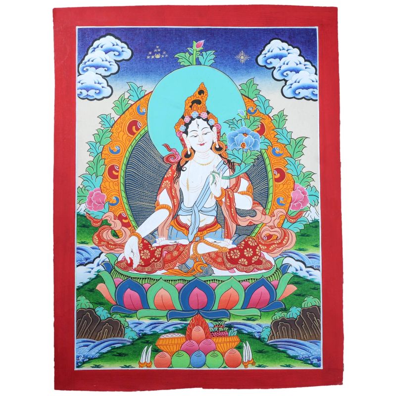 Thangka Tara blanche