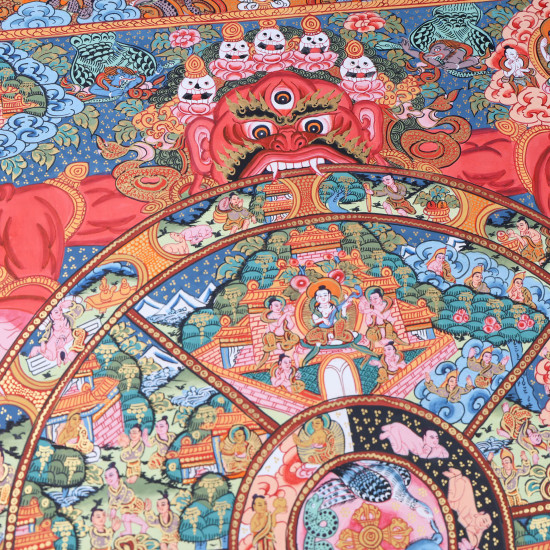 Thangka bouddhiste Bhavacakra