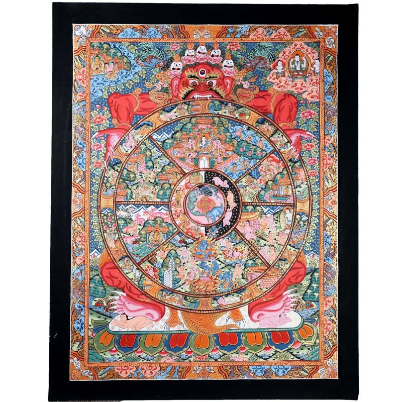 Thangka bouddhiste Bhavacakra