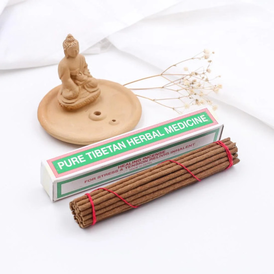 Pure Tibetan Herbal Medicine - encens tibétain naturel - 14 cm