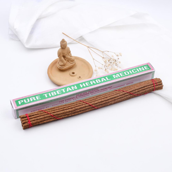 Pure Tibetan Herbal Medicine - encens tibétain naturel - 28 cm
