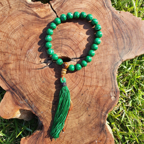 Bracelet mala tibétain en perles de malachite - Bracelets mâlâ Bracelet mala tibétain en perles de malachite - Bracelets mâlâ