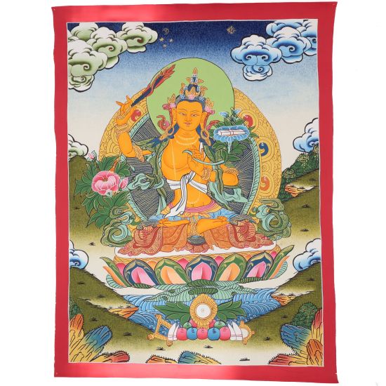 Peinture tibétaine de Manjushri