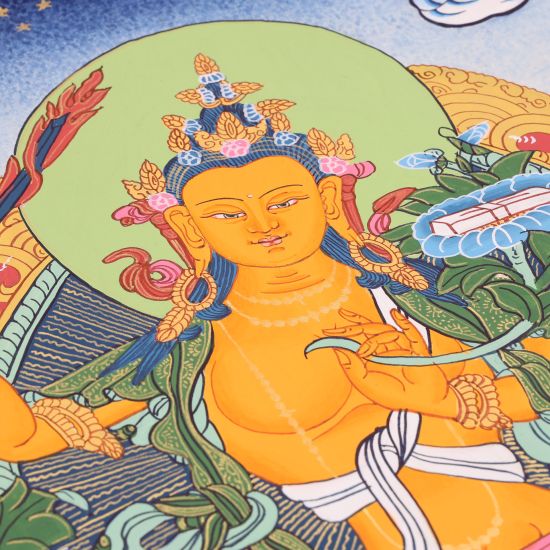 Peinture tibétaine de Manjushri