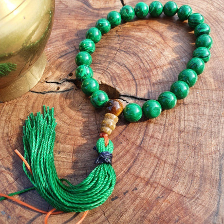 Bracelet mala tibétain en perles de malachite - Bracelets mâlâ Bracelet mala tibétain en perles de malachite - Bracelets mâlâ