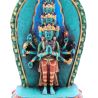 Statuette d’Avalokiteshvara en résine coloré - 12,5 cm