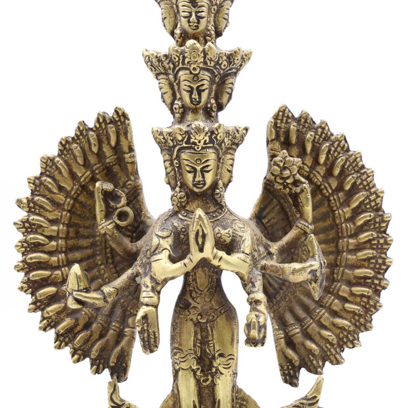 Statue d’Avalokiteshvara aux mille bras - 28 cm