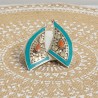 Boucles d'oreilles tibétaines en turquoises du Népal